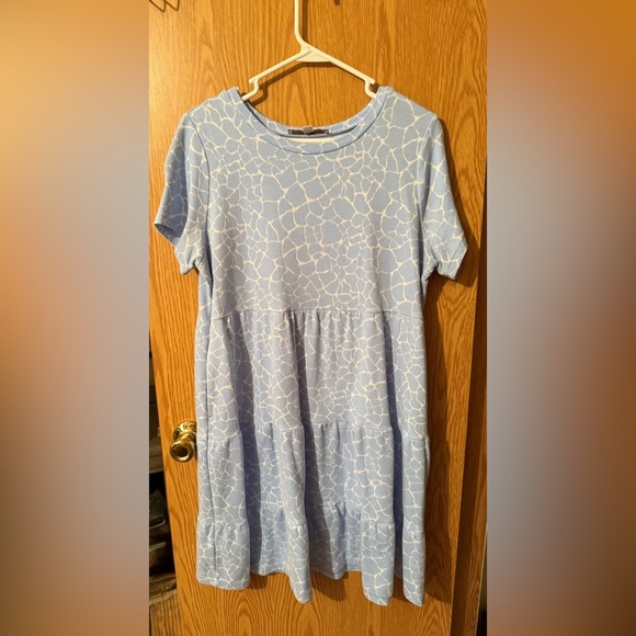 LOFT Blue Patterned Dress - Picture 2 of 5